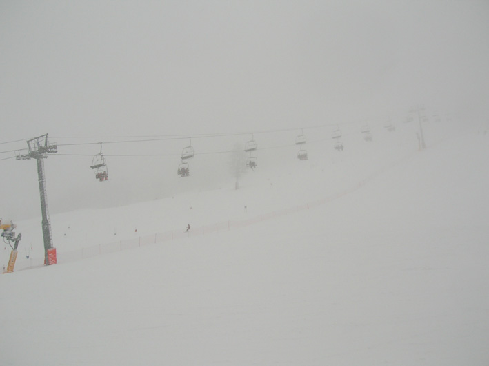 Cercando la neve.