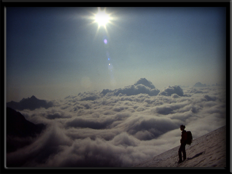 la pi alta vetta del Trentino.....Cima Presanella 3558 m.