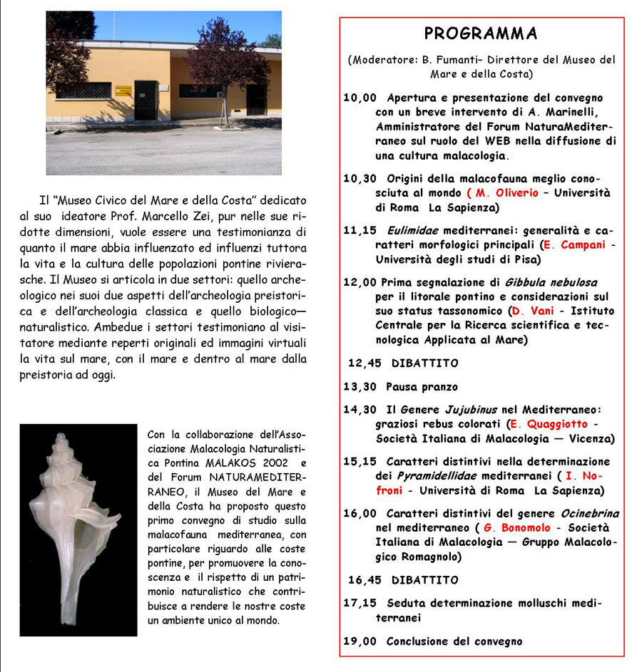 Convegno malacologico a Sabaudia