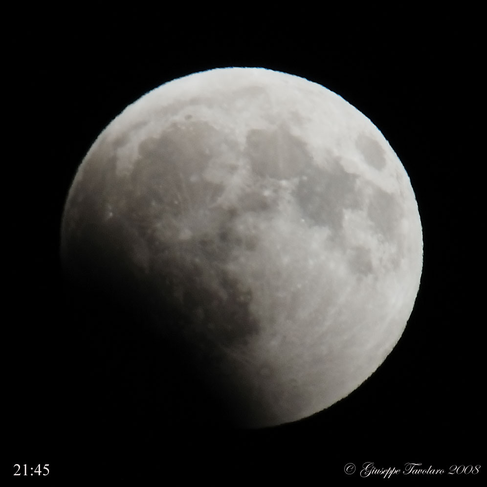Ultima eclisse di Luna.